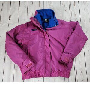 Vintage 90s Columbia Jacket Women's M Pink Blue 3 in 1 Bugaboo Ski Jacket